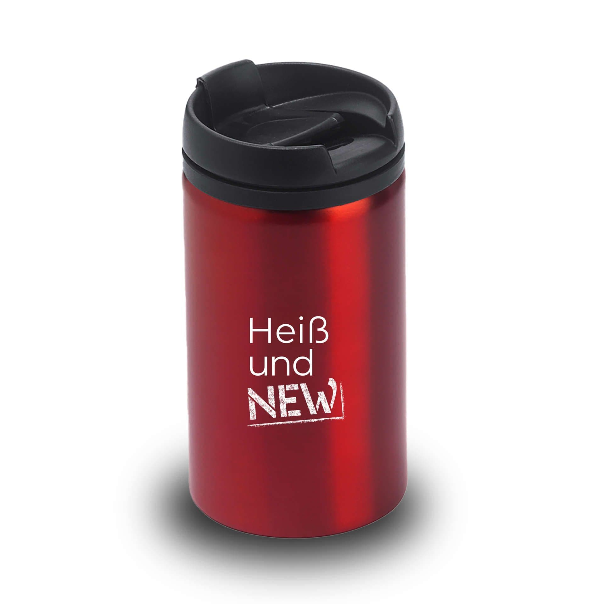 Thermobecher "Heiß und NEW"